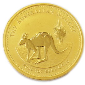 【中古A/美品】 カンガルー 純金コイン 1オンス オーストラリア 2005年 ナゲット 金貨 純金 硬貨 貨幣 20354540