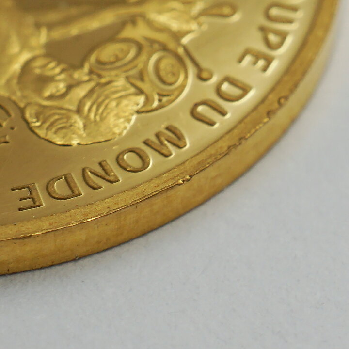 楽天市場】【中古AB/使用感小】 貨幣 K24 1/4oz 約7.8g 2018年 FIFA 