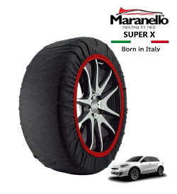 【Maranello正規品】 スノーソックス マラネロ フィアット 600e ラ プリマ ZAA-FH1FI フロント 215/55R18 18インチ SUPER X 布製 タイヤ チェーン イタリア製