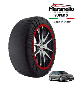 【Maranello正規品】 スノーソックス マラネロ フォルクスワーゲン ゴルフ eTSI スタイル 3AA-CDDFY フロント 225/45R17 17インチ SUPER X 布製 タイヤ チェーン イタリア製