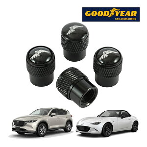 �yGOODYEAR���K�i�z �G�A�o���u�L���b�v 1�䕪 4�Z�b�g �E�C���O�t�b�g �z���C�g���S �u���b�N �������X�e�b�J�[ �O�b�h�C���[ �}�c�_ CX-3 CX-5 CX-30 CX-60 CX-80 MAZDA2 MAZDA3 MX-30 �L������ �t���A