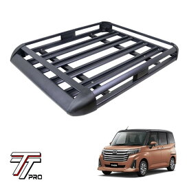 P10倍 エントリー 【TT PRO正規品】 汎用 組立式 アルミ ルーフラック カーゴラック カーゴバスケット 耐荷重200kg 440LB ブラック ダイハツ トールカスタム 900系