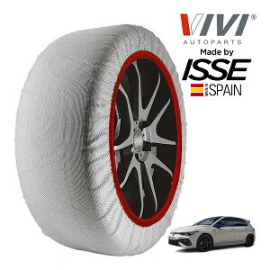 P10倍 エントリー 【VIVI正規品 ISSE製造】 ヴィヴィ イッセ SNOW SOCKS フォルクスワーゲン ゴルフR TSI 20イヤーズ 7BA-CDDNFF 235/35R19 19インチ 4WD スノーソックス 布製 タイヤ チェーン 非金属 スペイ