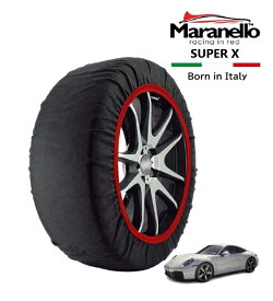 【Maranello正規品】 スノーソックス マラネロ ポルシェ 911 911カレラ4S 4WD 305/30R21 21インチ SUPER X 布製 タイヤ チェーン イタリア製