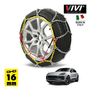 �yVIVI AUTOPARTS���K�i�z CATENE DA NEVE 16mm �X�`�[���`�F�[�� �T�b�^ �����O�^ Iron 265WD16 295/40R20 20�C���` ������ �^�C�� �`�F�[�� �|���V�F �}�J�� �}�J��T 7BA-J1PT 4WD