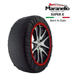 【Maranello正規品】 マラネロ 13 14 15 16 17 18 19インチ スノーソックス SUPER X 165/80R13 195/65R14 195/55R15 205/55R16 布製チェーン タイヤチェーン 非金属