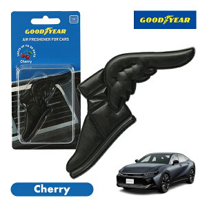 【GOODYEAR正規品】 ブラック 黒色 ウイングフット型 芳香剤 チェリー クリップ式 エアフレッシュナー エアコン吹き出し口 フレグランス トヨタ クラウンクロスオーバー 30系