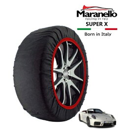 【Maranello正規品】 スノーソックス マラネロ ポルシェ 911 911カレラS カブリオレ リア 305/30R21 21インチ SUPER X 布製 タイヤ チェーン イタリア製