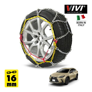 P10{ Gg[ yVIVI AUTOPARTSKiz CATENE DA NEVE 16mm X`[`F[ Tb^ O^ Iron 245WD16 235/60R18 18C`  ^C `F[ NTX NX NX350 I[o[gC 5BA-TAZA25 4WD