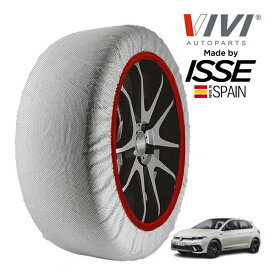 【VIVI正規品 ISSE製造】 ヴィヴィ イッセ SNOW SOCKS フォルクスワーゲン ポロGTI エディション25 3BA-AWDNN 215/40R18 18インチ フロント スノーソックス 布製 タイヤ チェーン 非金属 スペイン製