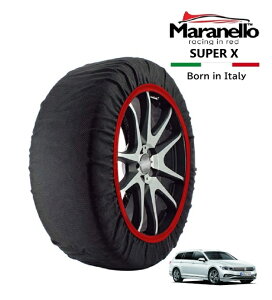 P10倍 エントリー 【Maranello正規品】 スノーソックス マラネロ フォルクスワーゲン パサートヴァリアント TDI Rライン 3DA-3CDFH フロント 235/40R19 19インチ SUPER X 布製 タイヤ チェーン イタリア製