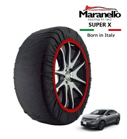 【Maranello正規品】 スノーソックス マラネロ 日産 リーフ B5 S ZAA-ZE2 フロント 215/55R18 18インチ SUPER X 布製 タイヤ チェーン イタリア製