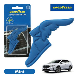 P10倍 エントリー 【GOODYEAR正規品】 ブルー 青色 ウイングフット型 芳香剤 ミント クリップ式 エアフレッシュナー エアコン吹き出し口 フレグランス スバル レヴォーグレイバック VN5