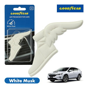 P10倍 エントリー 【GOODYEAR正規品】 ホワイト 白色 ウイングフット型 芳香剤 ホワイトムスク クリップ式 エアフレッシュナー エアコン吹き出し口 フレグランス スバル レヴォーグレイバック