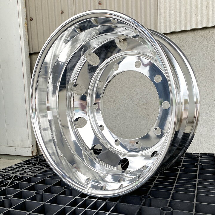 楽天市場】アルミホイール 22.5x8.25 10穴 新ISO オフセット165 PCD335  