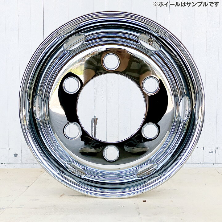 楽天市場】メッキホイール 17.5x6.00 6穴 フロント用 オフセット119 
