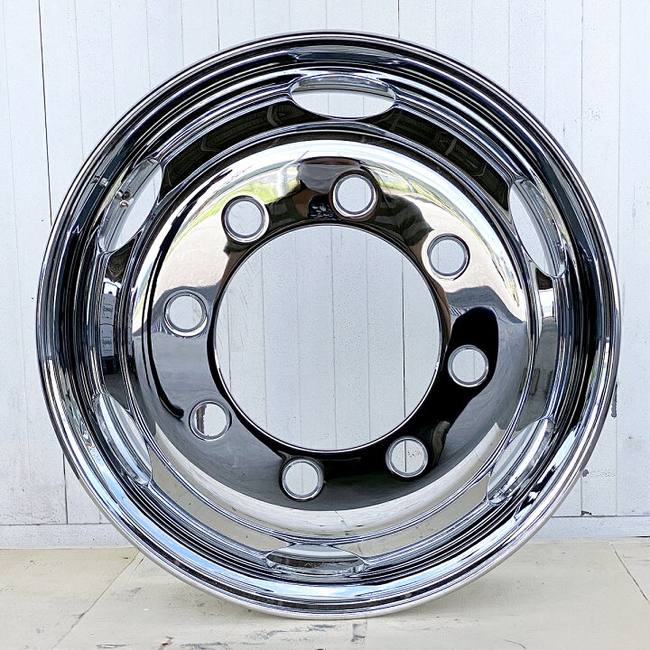 楽天市場】メッキホイール 22.5x8.25 8穴 JIS フロント用 オフセット 