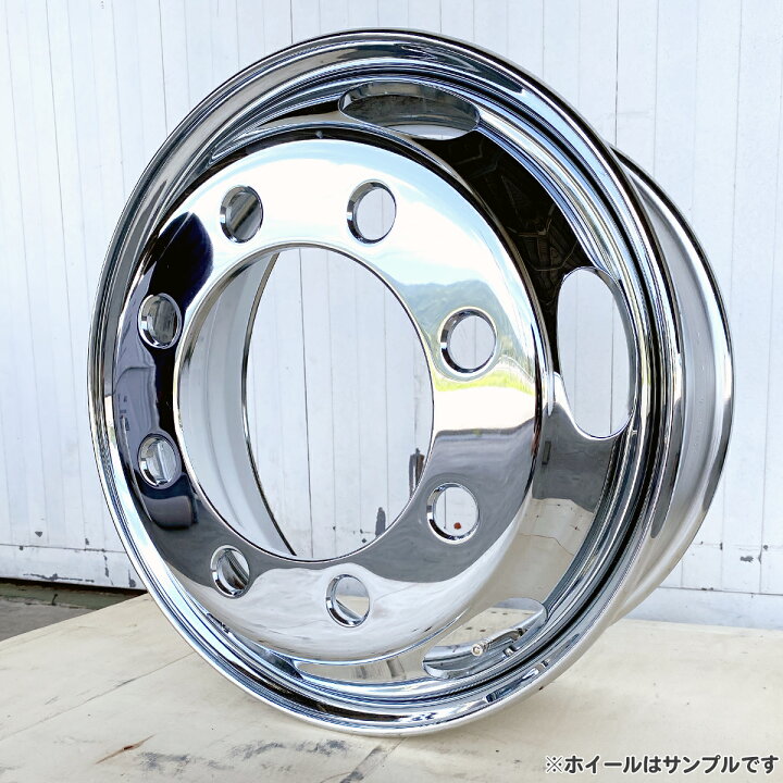 楽天市場】メッキホイール 19.5×6.75 8穴 JIS フロント用 オフセット 