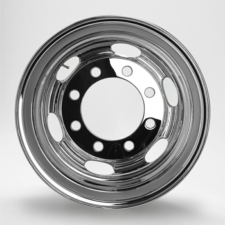 楽天市場】メッキホイール 19.5×6.75 8穴 JIS リア用 4枚セット 