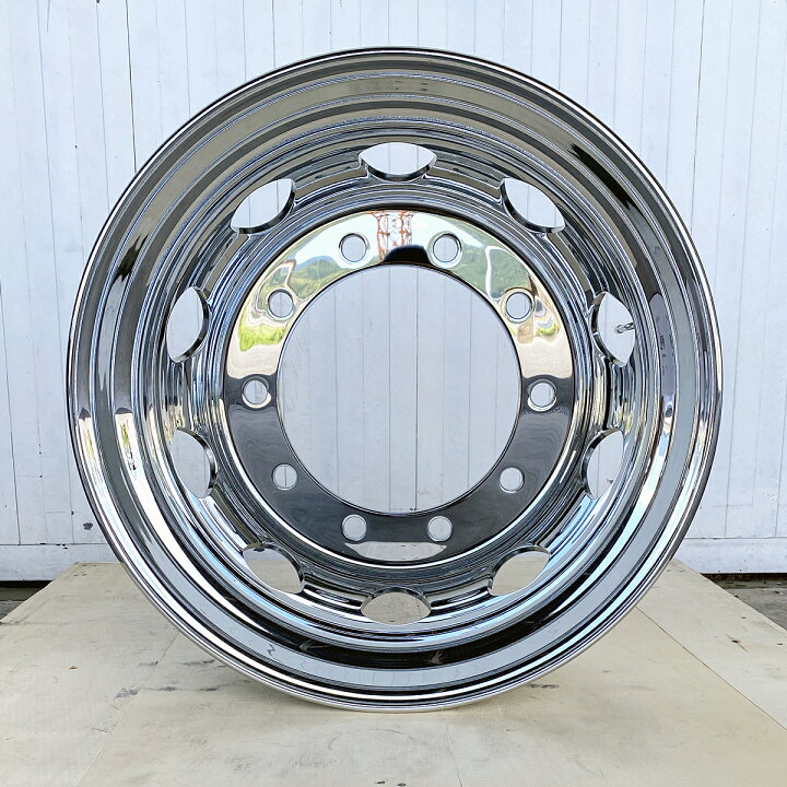 楽天市場】メッキホイール 1台分 22.5×7.50 10穴 新ISO オフセット162 
