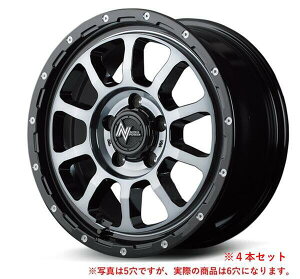 【ハイエース用ホイール MID NITRO POWER M10 PERSHING 16×6.5Jインセット38 6穴 PCD139.7 ブラック/DC+マシニング/ブラッククリア 4本セット】 新品 送料無料 単品 ワイルド ドレスアップ カスタ