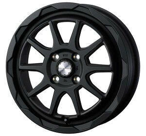 【軽自動車用ホイール Weds MUD VANCE 06 14×4.5J インセット45 4穴 PCD100 フルマットブラック】 新品 送料無料 単品 ワイルド ドレスアップ カスタム