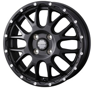 【軽自動車用ホイール Weds MUD VANCE 08 14×4.5J インセット45 4穴 PCD100 フリントブラック】 新品 送料無料 単品 ワイルド ドレスアップ カスタム