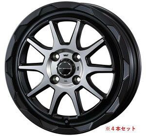 【軽自動車用ホイール Weds MUD VANCE 06 14×4.5J インセット45 4穴 PCD100 マットブラックポリッシュ 4本セット】 新品 送料無料 単品 ワイルド ドレスアップ カスタム