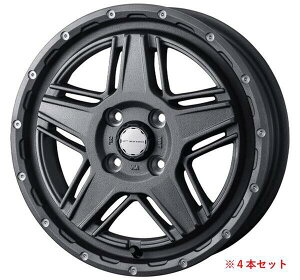 【軽自動車用ホイール Weds MUD VANCE 07 14×4.5J インセット45 4穴 PCD100 フリントグレー 4本セット】 新品 送料無料 単品 ワイルド ドレスアップ カスタム