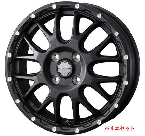 【軽自動車用ホイール Weds MUD VANCE 08 14×4.5J インセット45 4穴 PCD100 フリントブラック 4本セット】 新品 送料無料 単品 ワイルド ドレスアップ カスタム
