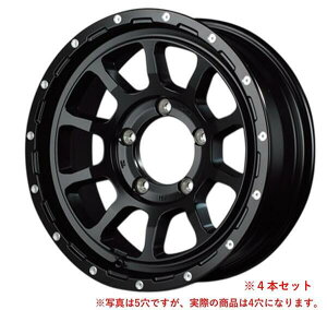 【軽自動車用ホイール MID NITRO POWER M10 PERSHING 14×4.5Jインセット45 4穴 PCD100 セミグロスブラック/マシニング 4本セット】 新品 送料無料 単品 ワイルド ドレスアップ カスタム