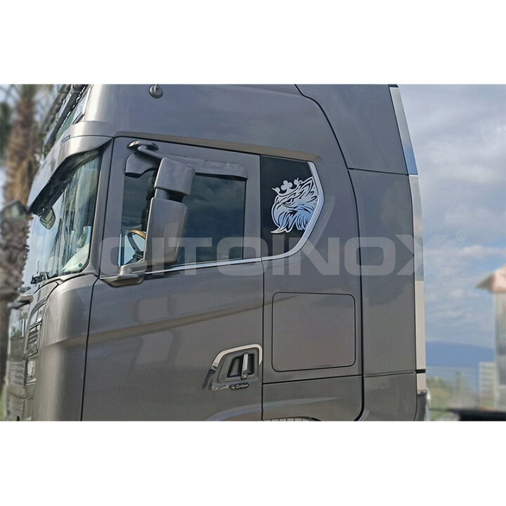 楽天市場】【ACITOINOX ドアウィンド用ステンレスプレート SCANIA ドア 