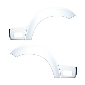 【ドアフェンダーパネルセット　 23エルフ　ローキャブ車用　RH+LH　運転席側+助手席側セット】トラック　ボディーパーツ　メッキパーツ　クロームメッキ　フェンダーパネル　いすゞ　エルフ　2t　ワイド　カスタム