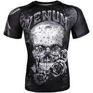 （在庫処分セール）ラッシュガード 半袖【VENUM ベヌム SANTA MUERTE 3.0】黒 S・M・L 総合格闘技 グラッ…