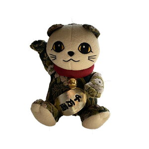 金華山ぬいぐるみ 招き猫 / かわいい 内装 ぬいぐるみ プレゼント カスタム パペット フローラル 花かご 商売繁盛 千万両 ネコ ねこ 猫