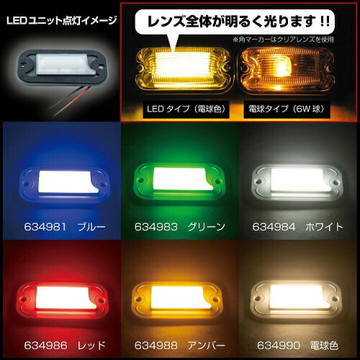 楽天市場】【角型マーカーランプ用 LEDユニット】トラック用品 