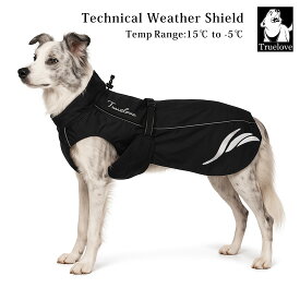 【Truelove公式】犬 レインコート 小型犬 中型犬 大型犬 防寒 犬服 冬 秋 ラブラドール トイプードル ドッグウェア 防水 防風 断熱 メッシュ裏地 簡単着脱 バックル調節 反射 夜間散歩 おしゃれ 着せやすい 快適 軽量 ウェザーシールドコート TLG2471