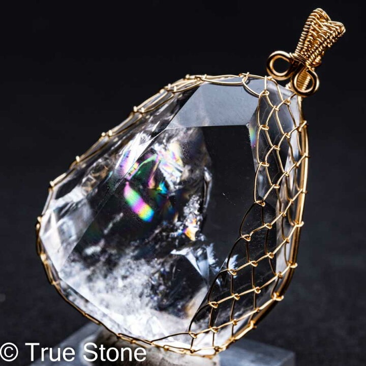楽天市場】アイリスクォーツ レインボー水晶 ペンダントトップ 46g 