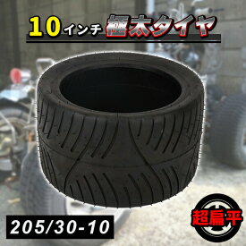 超扁平 タイヤ 10インチ 205-30-10 ATV ジャイロ トライク チューブレス 四輪 バギー