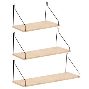 ウォールシェルフ 3個セット 3サイズ アイアン 賃貸 取り付け アンティーク コーナー DIY 壁掛け棚 ウォールラック