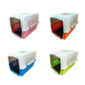 ペットキャリーケース Lサイズ ハードタイプ 中型犬 グリーン 緑 ホワイト 白 ハード 移動用ゲージ ペット ケージ ケース キャリー キャリーバッグ 犬用 犬 いぬ 中型 持ち運び 移動 軽量 軽