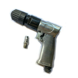 リバーシブル エアードリル 簡単 装着 キーレスチャック ドリル 工具 正逆切替 ハイパワー