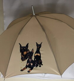 ミニチュアピンシャー（集合2)ミニピン 傘 65cm 直径110cm レディース メンズ 男女兼用 雨傘 かわいい おしゃれ 梅雨 レイングッズ UVカット 風に強い 耐風 犬柄 いぬ 犬グッズ 犬プリント 母の日