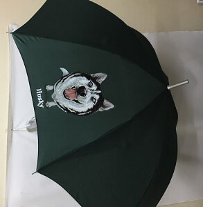 シベリアンハスキー(No.8) 傘 65cm 直径110cm レディース メンズ 男女兼用 雨傘 かわいい おしゃれ 梅雨 レイングッズ UVカット 風に強い 耐風 犬柄 いぬ 犬グッズ 犬プリント