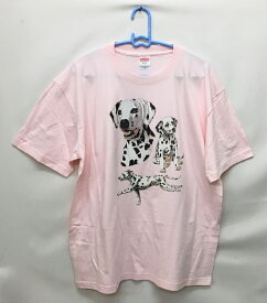 【期間限定P2倍】ダルメシアン tシャツ 半袖 カットソー 丸首型 クルーネック 綿100% トップス レディース メンズ シンプル かわいい おしゃれ イベント お揃い ドッグ 犬 犬柄 いぬ 犬プリント 犬種別 犬グッズ 母の日