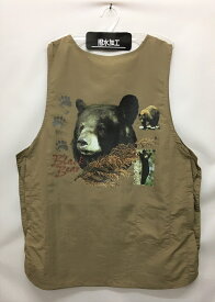 ベアー クマ 熊 くま プリント 野生動物 アニマル トリミングエプロン ナイロンワッシャー 両脇ボタン 撥水加工 トリマー 保育士 前掛け レディース メンズ シンプル かわいい おしゃれ 犬柄 ドッグ 犬 イヌ オーナーグッズ