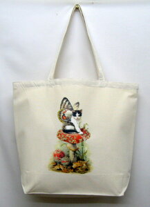 猫 キャット (94) ネコ ねこ 猫グッズ トートバッグ エコバッグ マイバッグ【Lサイズ/大】かわいい おしゃれ レディース メンズ 男女兼用 a4 大きめ キャンバス 動物 アニマル ペット オーナー