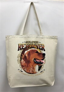 ゴールデン レトリーバー ゴールデンレトリーバー (R-42) トートバッグ エコバッグ マイバッグ【Lサイズ/大】かわいい おしゃれ レディース メンズ 男女兼用 a4 大きめ キャンバス ドッグ 犬