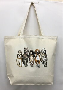 シュナウザー オールドイングリッシュ スプリンガー シーズー トートバッグ エコバッグ マイバッグ【Lサイズ/大】かわいい おしゃれ レディース メンズ 男女兼用 a4 大きめ キャンバス ドッ