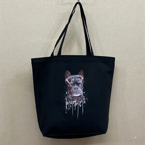 フレンチブルドッグ トートバッグ エコバッグ マイバッグ レッスンバッグ【Lサイズ/大】かわいい おしゃれ レディース メンズ 男女兼用 a4 大きめ キャンバス ドッグ dog 犬 犬柄 いぬ 犬プリ